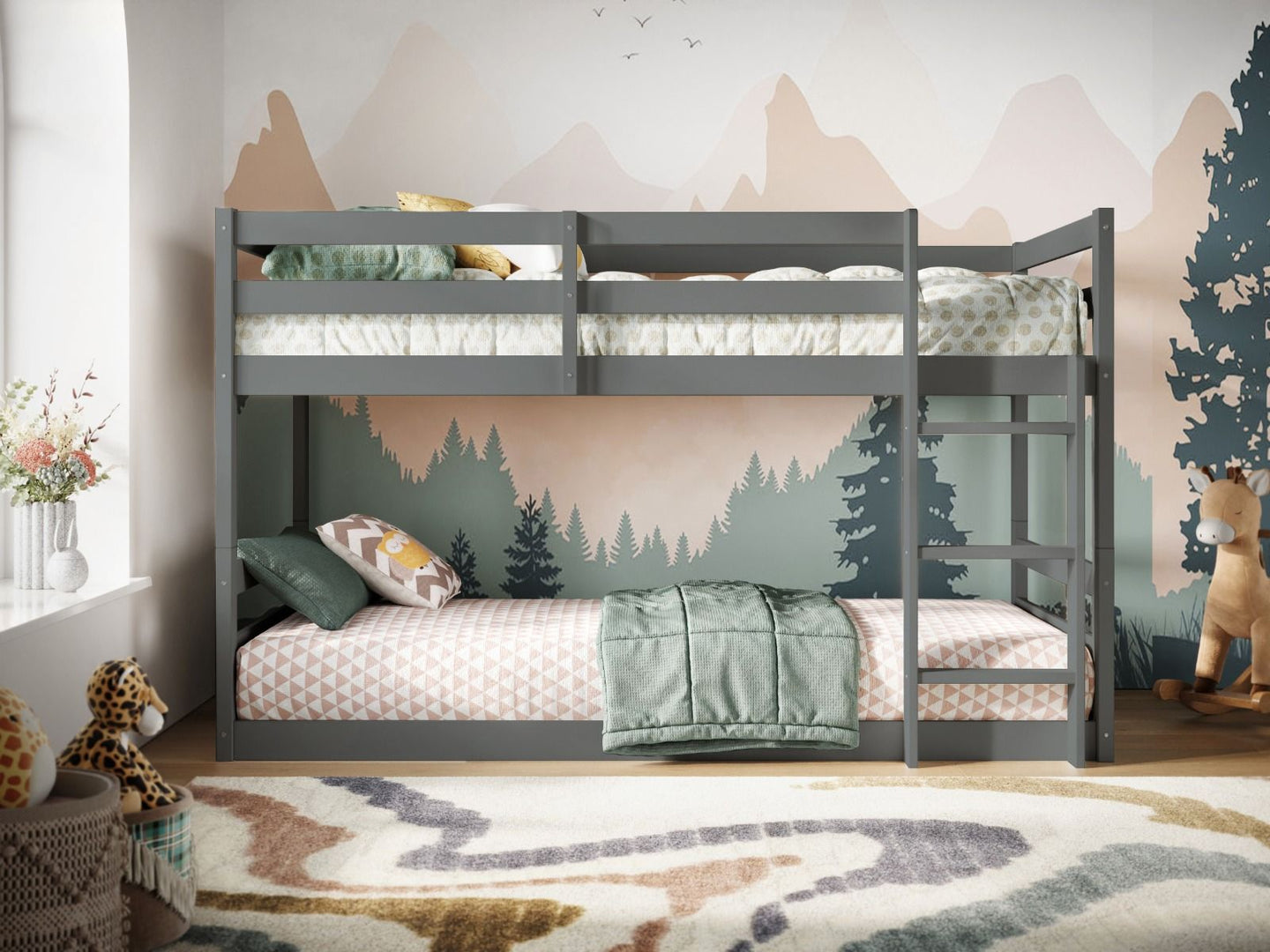 Amelia Low Wooden Bunk Bed